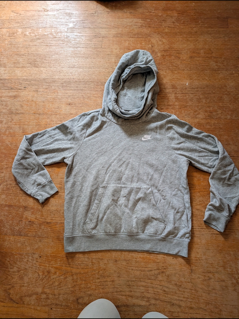 Nike Gray Pullover Hoodie with Front Pocket